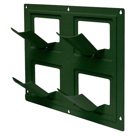 Emsco Group Wall Flowers Vertical Gardening Sys, Create Gardens on Walls, Holds up to 4 Potted Plants, Hntr Grn 2491-1
